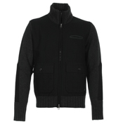 Woolrich Black and Grey Full Zip Sweater