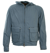 Woolrich Blue Uphill Hooded Packaway Jacket