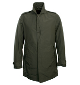 Woolrich Khaki Lightweight Longer Length Coat