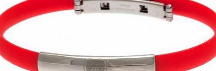 World Centre Sales Arsenal Crest Rubber Band Bracelet - Stainless