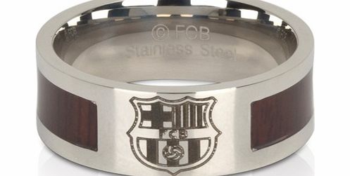 World Centre Sales Barcelona Crest Band Ring - Stainless Steel