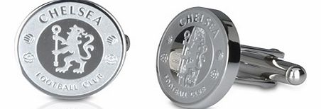 World Centre Sales Chelsea Crest Round Cufflinks - Stainless Steel