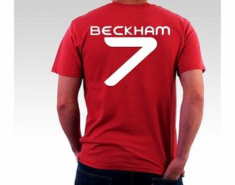 World Cup Beckham 7 Red WT T-Shirt Medium ZT