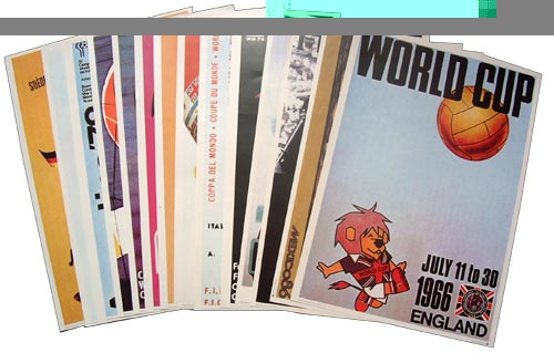 World Cup Finals Poster and#8211; Set of 14 from 1930 to 1990
