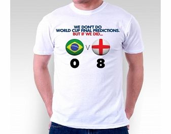 World Cup Prediction England White T-Shirt Large