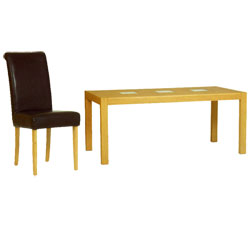 World Furniture Brooklyn - Dining Table & 6 Hudson Dark Brown