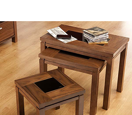 World Furniture Clearance - Salgo Nest of Tables in Walnut