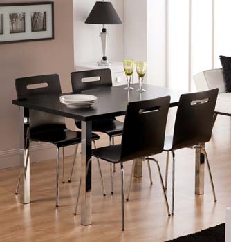 World Furniture Loco Rectangular Dining Table in Black