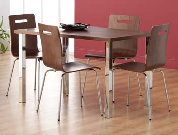 World Furniture Loco Rectangular Dining Table in Walnut