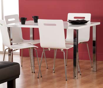 World Furniture Loco Rectangular Dining Table in White