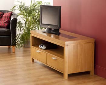 World Furniture Milagros 2 Drawer TV Unit in Oak