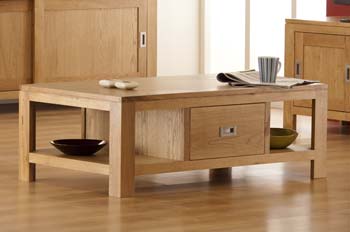 World Furniture Octavia Rectangular Coffee Table in American Oak