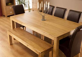 World Furniture Octavia Rectangular Dining Table in American Oak