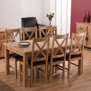World Furniture Otley Rectangular Extending Dining Set with 6