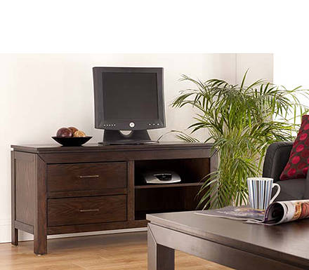 World Furniture Paolo 1 Shelf 2 Drawer TV Unit in Chestnut -