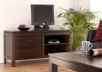 World Furniture Paolo 1 Shelf 2 Drawer TV Unit in Chestnut