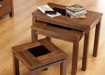 World Furniture Salgo Nest of Tables in Walnut