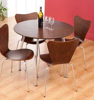 World Furniture Tango Round Dining Table in Walnut