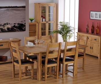 World Furniture Varka Extending Dining Set with 6 Chairs in
