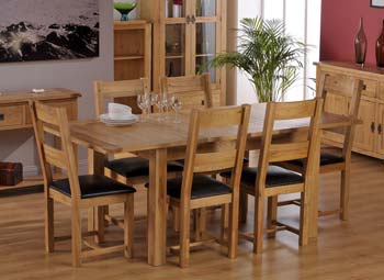 World Furniture Varka Extending Dining Table in White Oak