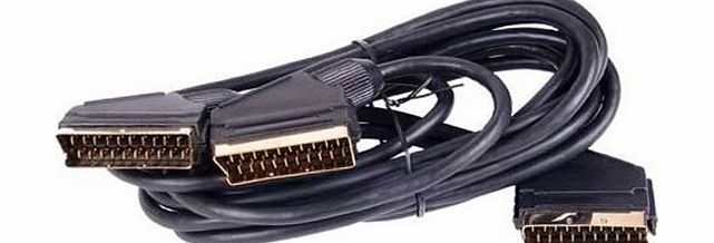 World of Data 2m Scart Splitter Cable - 1 to 2 High Quality - Fully Wired - Shielded - 21-pin - Audio - Video - Male to 2 x Male