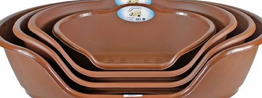 World of pets ``World of Pets`` Brown Plastic Waterproof Dog Beds Baskets Available in 4 Sizes