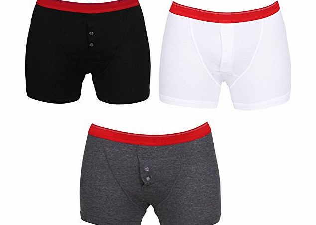 World OF Toys New Mens Boxers Classic Shorts Underwear Trunks Red Waistband Pack Of 6 (Medium / 33-35`` UK Approx) BY (WOT)
