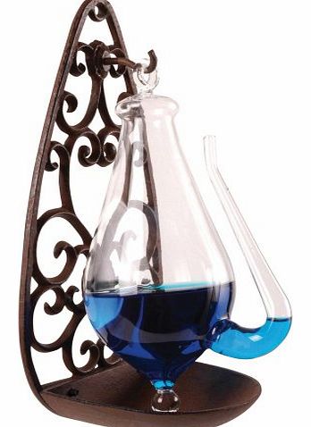 Thunder Glass Barometer with Cast Iron Wall Mount