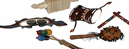 World Playground Ltd Childrens Multicultural Musical Instruments Set - 6 Percussion Pieces