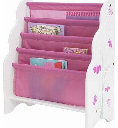 butterflies and flowers sling bookcase