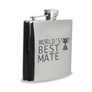 Worlds Best Mate Hipflask