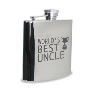 Worlds Best Uncle Hipflask