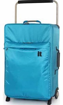 World`s Lightest IT Luggage Worlds Lightest Blue Trolley Suitcase