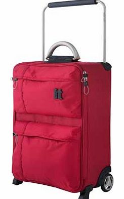 World`s Lightest IT Worlds Lightest Small 2 Wheel Suitcase - Red