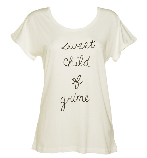 Ladies Ecru Sweet Child Of Grime T-Shirt from