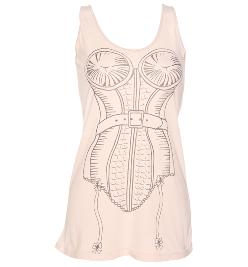 Worn By Ladies Pink Madonna Corset Vest Dress from Worn By