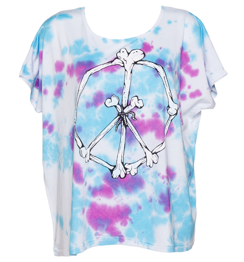 Worn By Ladies Tie Dye 90s Peace And Bones Drapey