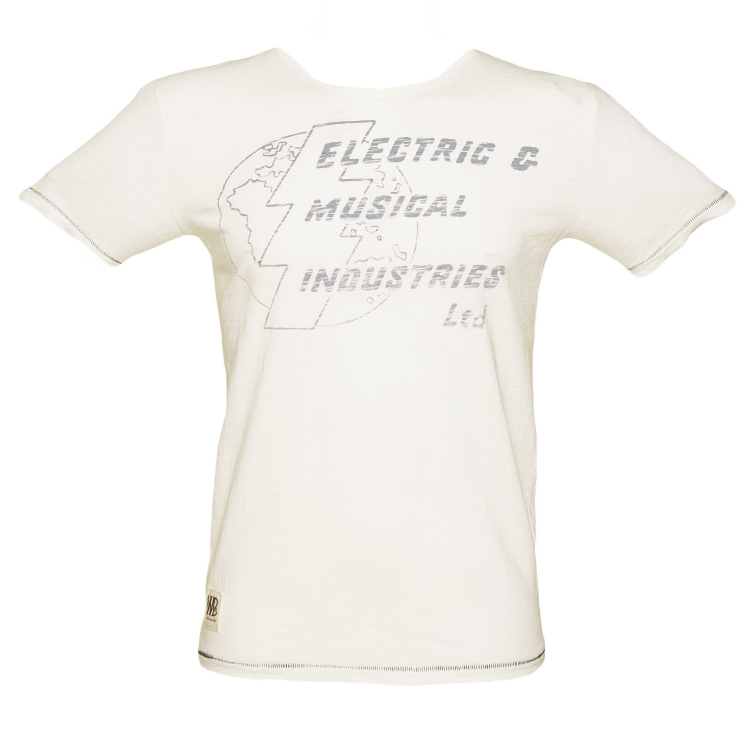 Mens Ecru EMI Lightning T-Shirt from Worn By