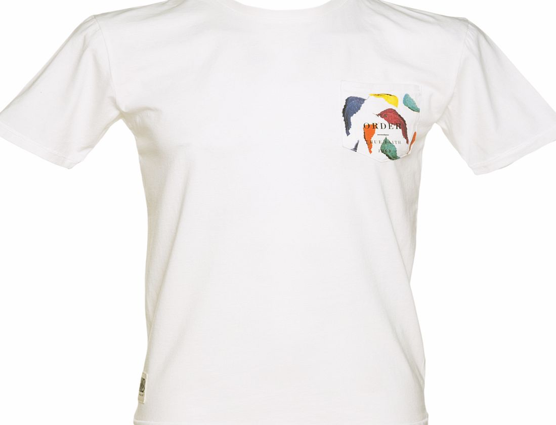 Mens Ecru New Order True Faith Pocket T-Shirt