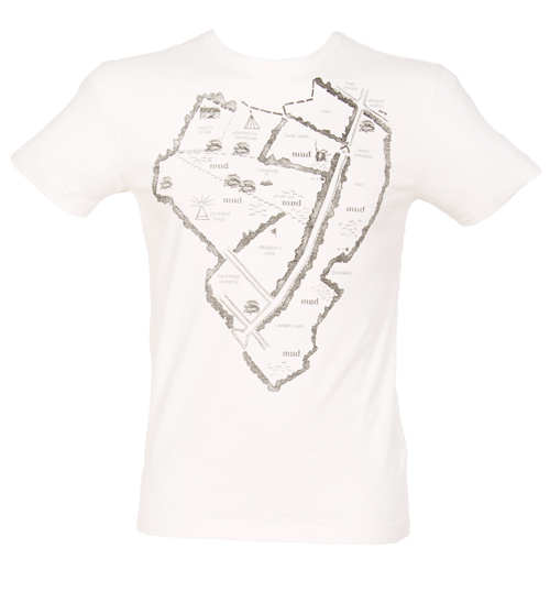 Worn By Mens Glastonbury Festival Map T-Shirt from