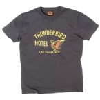 Worn By Mens Thunderbird Detail T-Shirt Charcoal