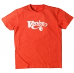 Mens Venice Print T-Shirt Brick Red