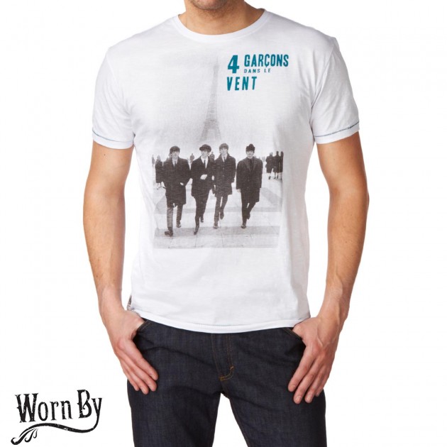 Worn by Mens Worn By Beatles 4 Garcons T-Shirt - Ecru