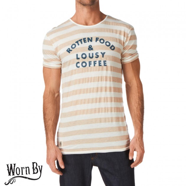 Worn by Mens Worn By Rotten Food T-Shirt - Ecru Marl