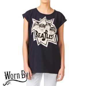 Worn by T-Shirts - Worn By Beatles T-Shirt - Navy