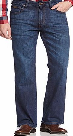 Wrangler Mens Pittsboro Boot Cut Jeans, Blue (Day Sailing), W38/L30