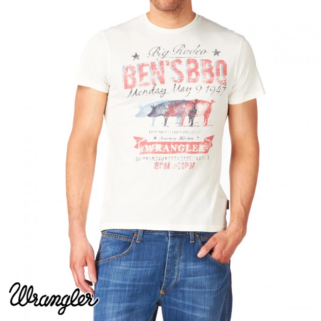 Wrangler Mens Wrangler Graphic T-Shirt - Off White