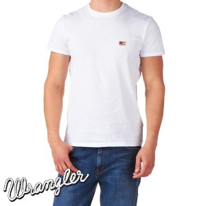 Wrangler T-Shirts - Wrangler Flag T-Shirt - White