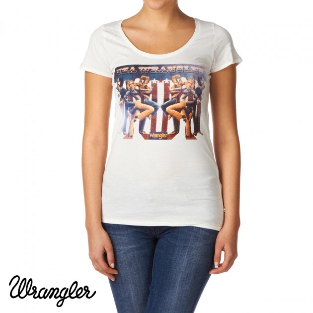 Wrangler Womens Wrangler Katie T-Shirt - Off White