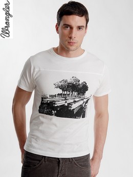 Wranglerandreg; Factress Printed Regular T-Shirt - Real Unbleached